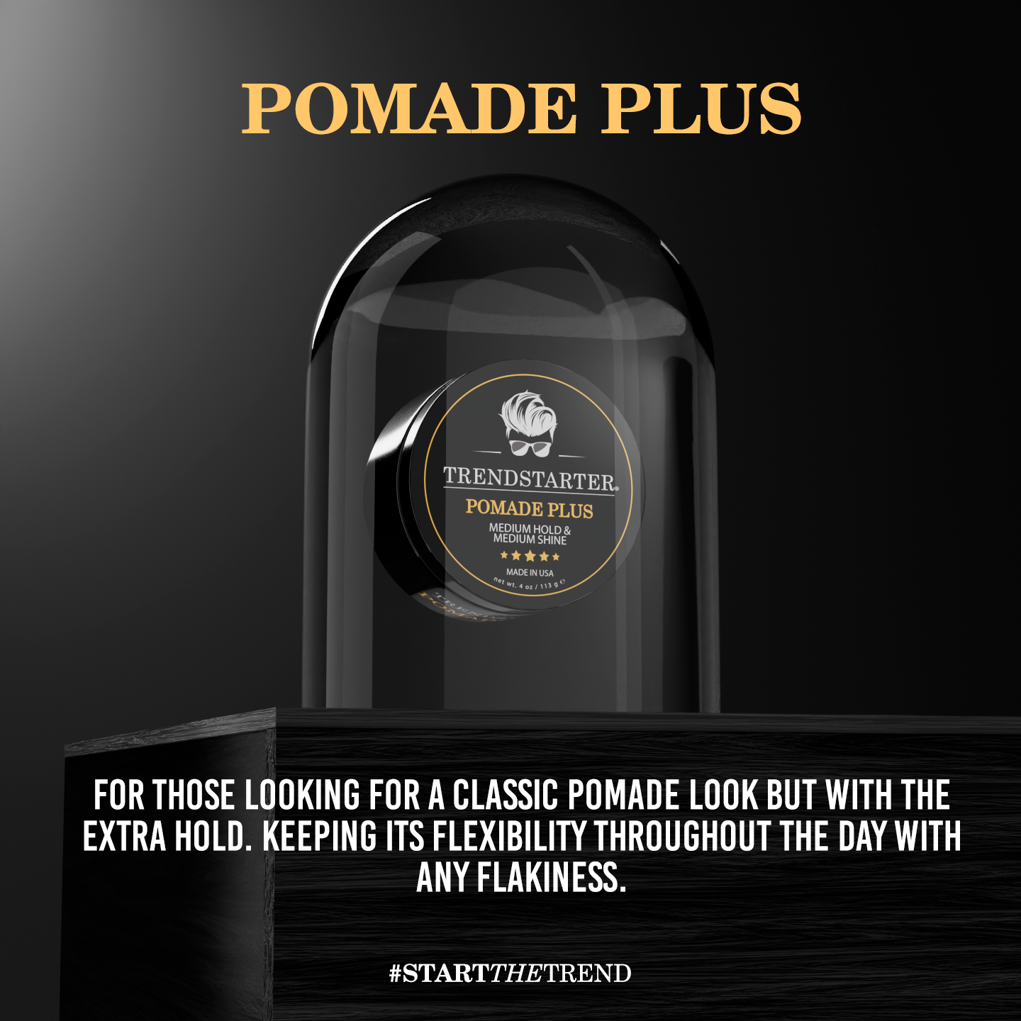 TRENDSTARTER - POMADE PLUS - Medium Hold - Medium Shine (4oz)