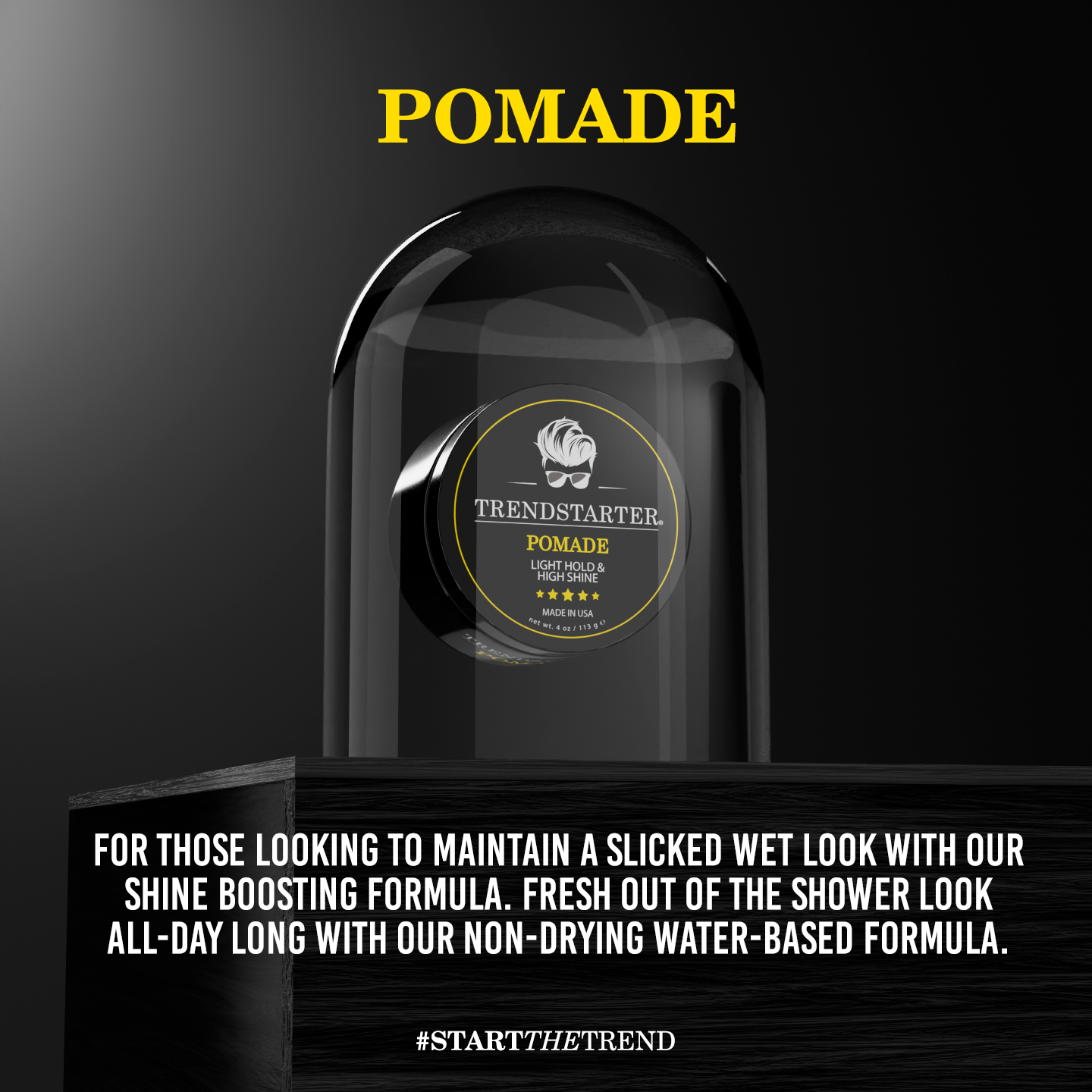 TRENDSTARTER - POMADE - Light Hold - High Shine (4oz)
