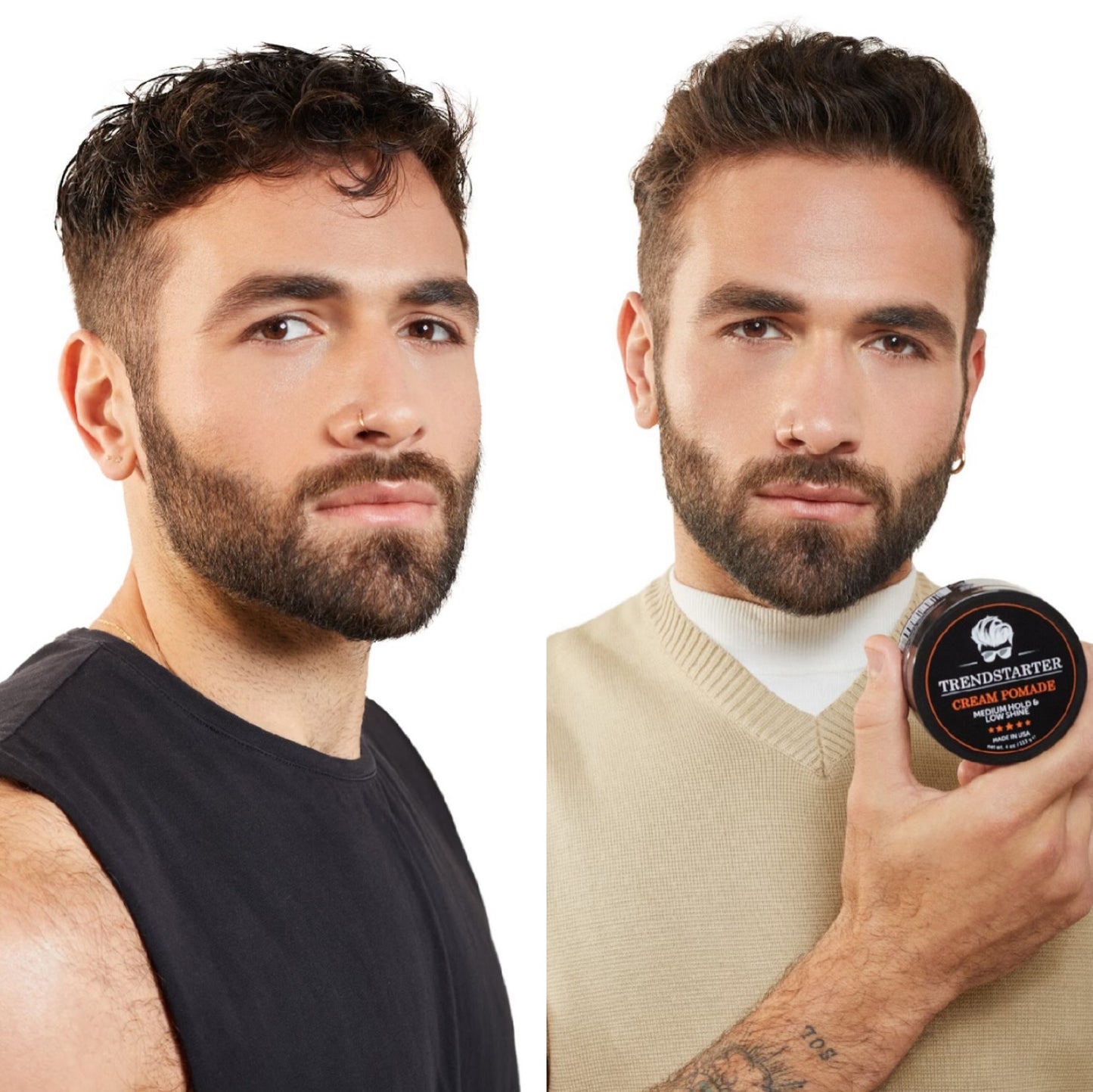 TRENDSTARTER - CREAM POMADE - Medium Hold - Low Shine (4oz)