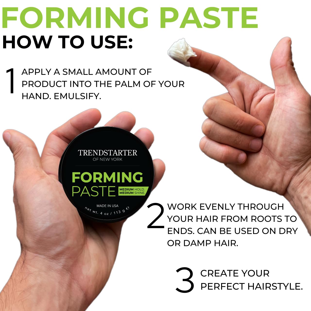 TRENDSTARTER - FORMING PASTE - Medium Hold - Medium Shine (4oz)
