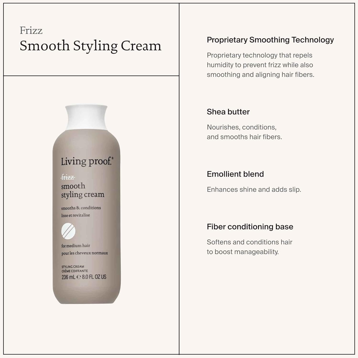 Living Proof No Frizz Smooth Styling Cream