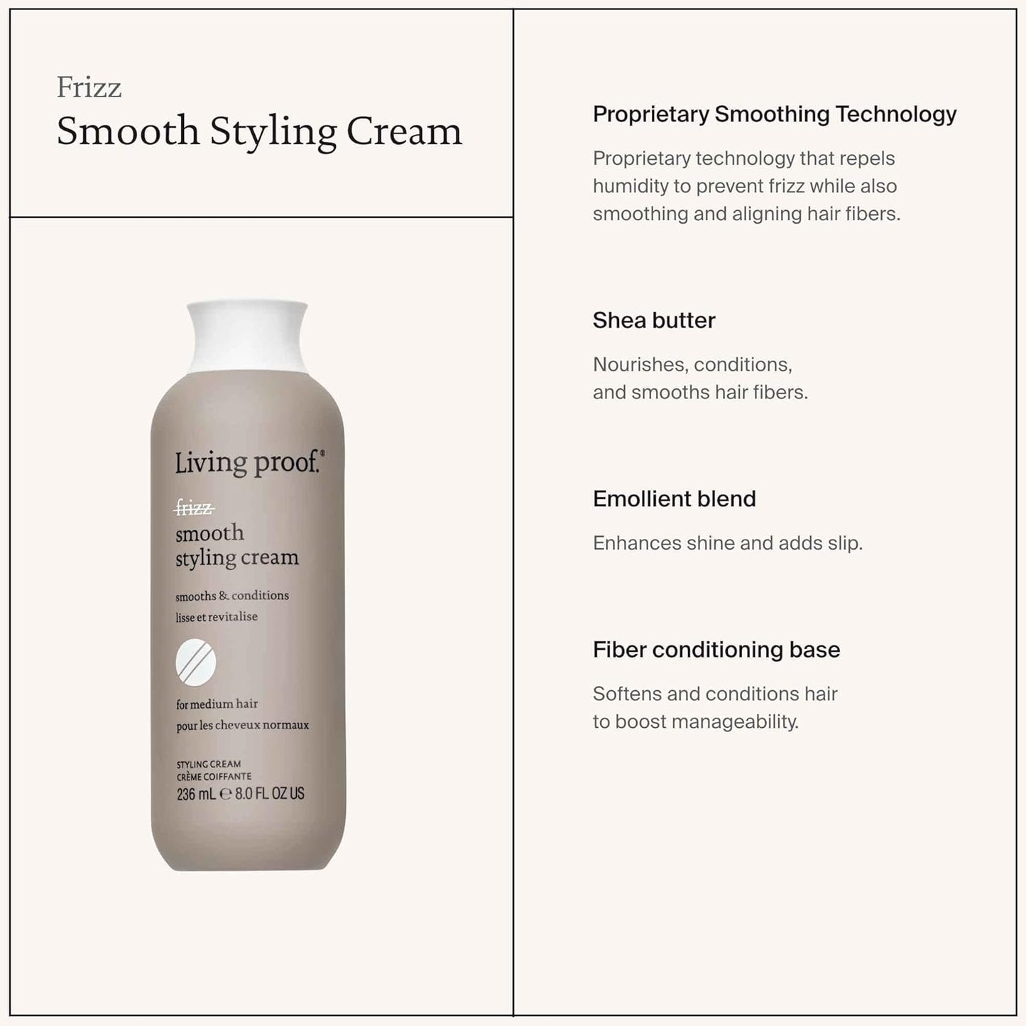 Living Proof No Frizz Smooth Styling Cream