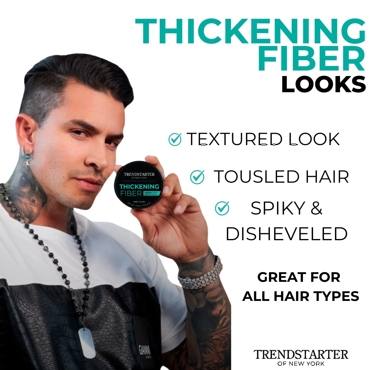 TRENDSTARTER - THICKENING FIBER - Medium Hold - Matte Finish (4oz)
