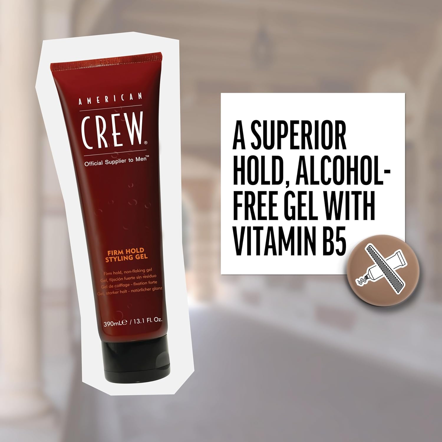 American Crew Men's Hair Styling Gel, Firm Hold