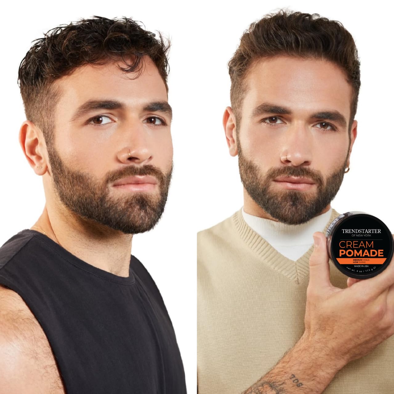 TRENDSTARTER - CREAM POMADE - Medium Hold - Low Shine (4oz)