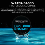 TRENDSTARTER - DRY POMADE - Strong Hold - Low Shine (4oz)