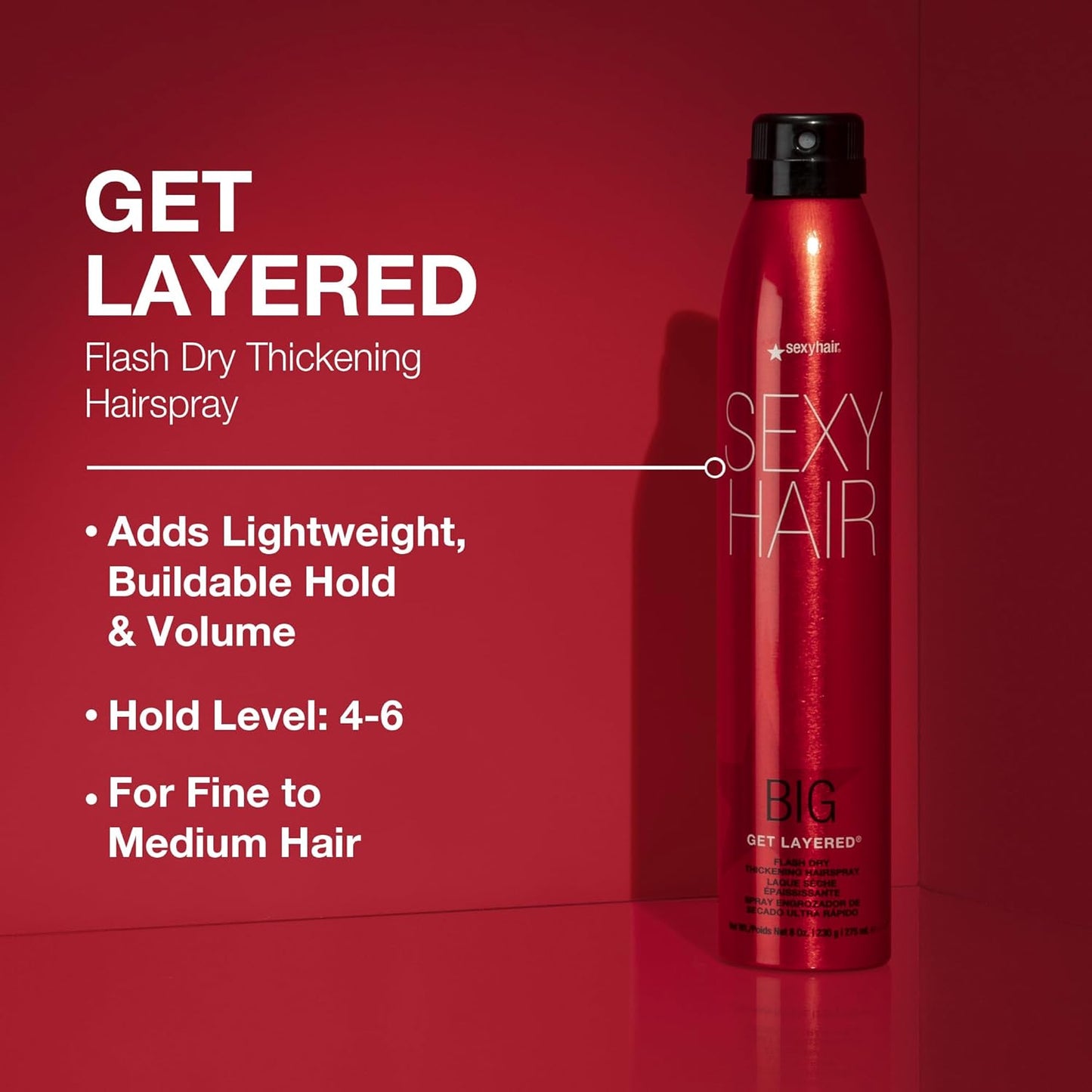 SexyHair Big Get Layered Flash Dry Thickening Hairspray