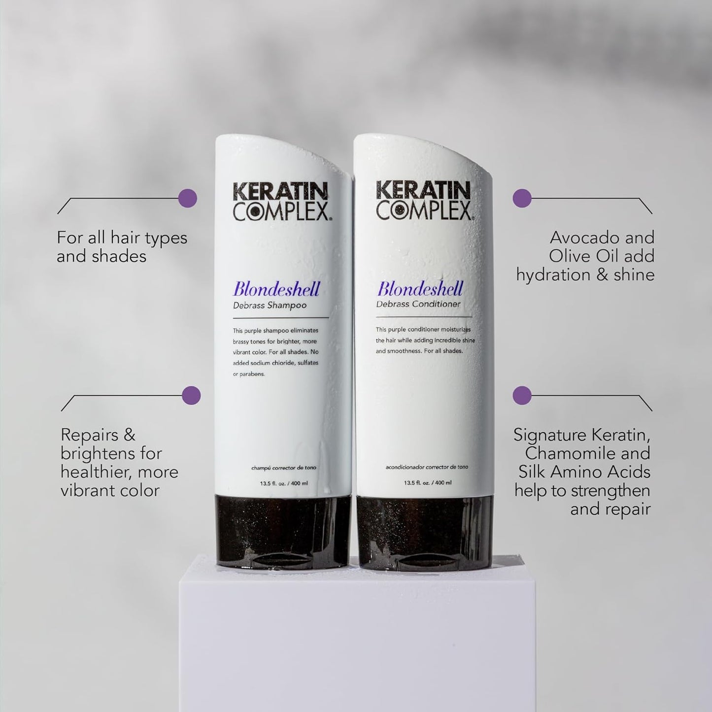 Keratin Complex Blondeshell Shampoo Debrass & Brighten Formula