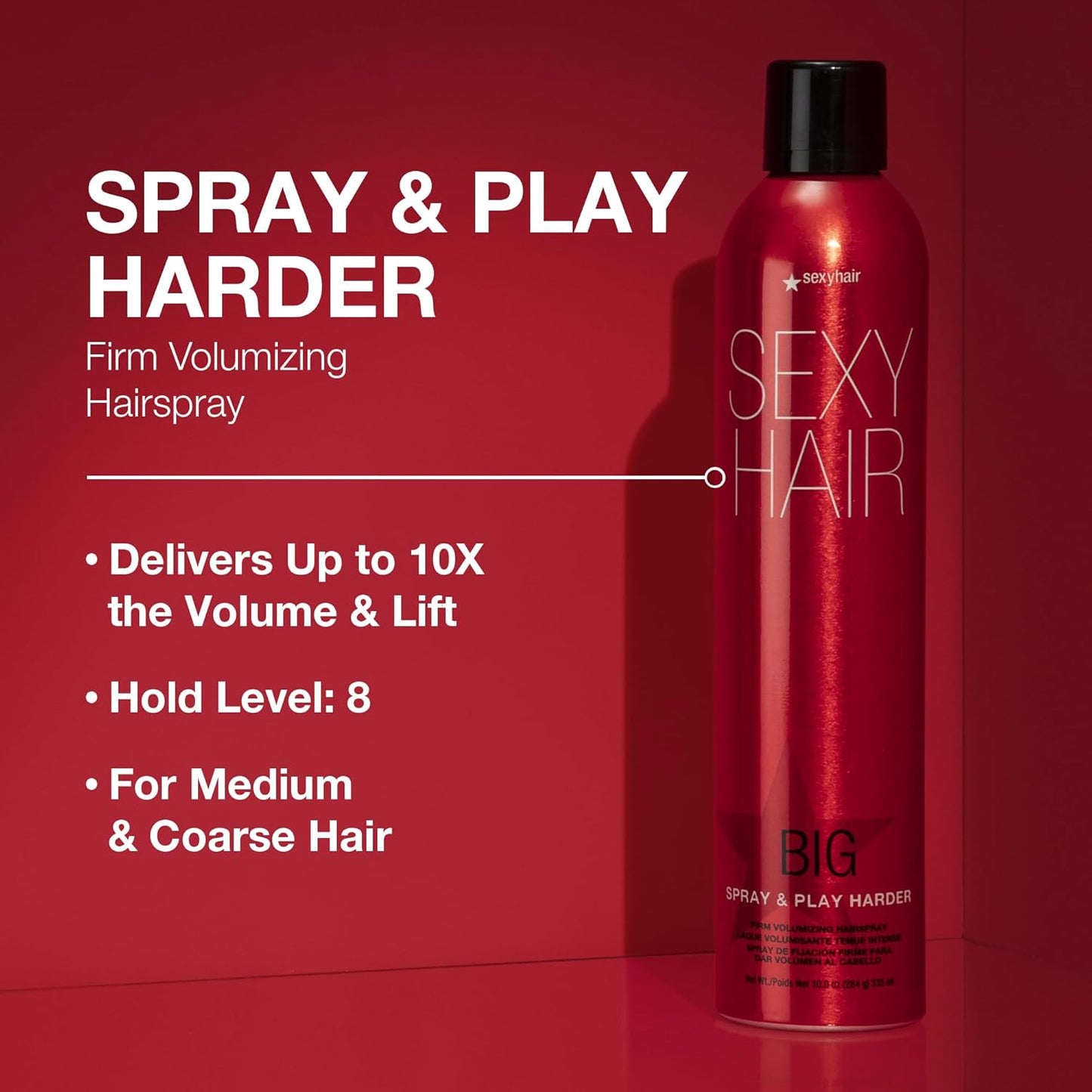 SexyHair Big Spray & Play Harder Firm Volumizing Hairspray