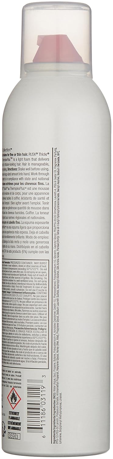 RUSK Designer Collection Thicker Thickening Mousse for Fine or Thin Hair, 8.8 Oz