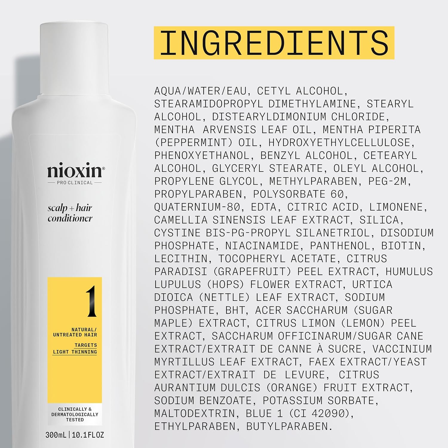 Nioxin System 1 Scalp Therapy Conditioner for Fine/Normal to Light Thinning, Natural Non Color-Treated Hair