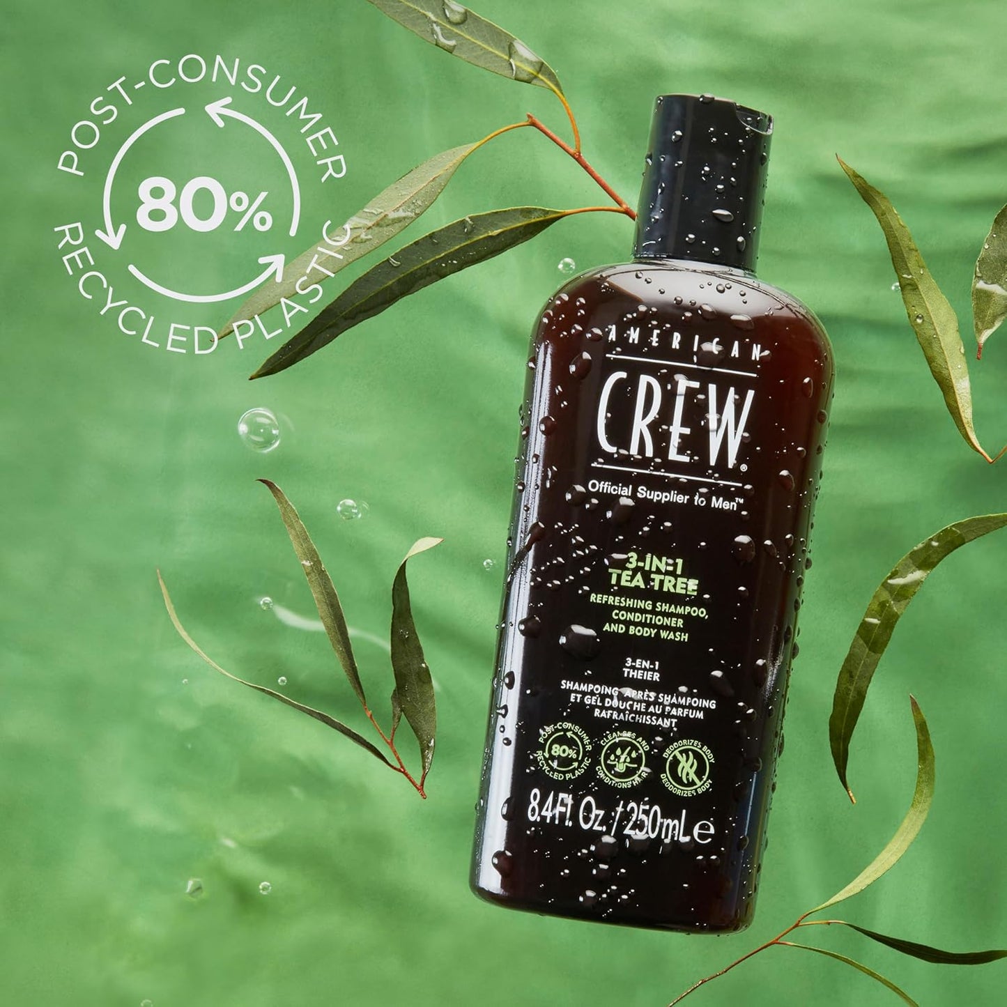 American Crew Tea Tree 3-in-1 Shampoo, Conditioner and Body Wash