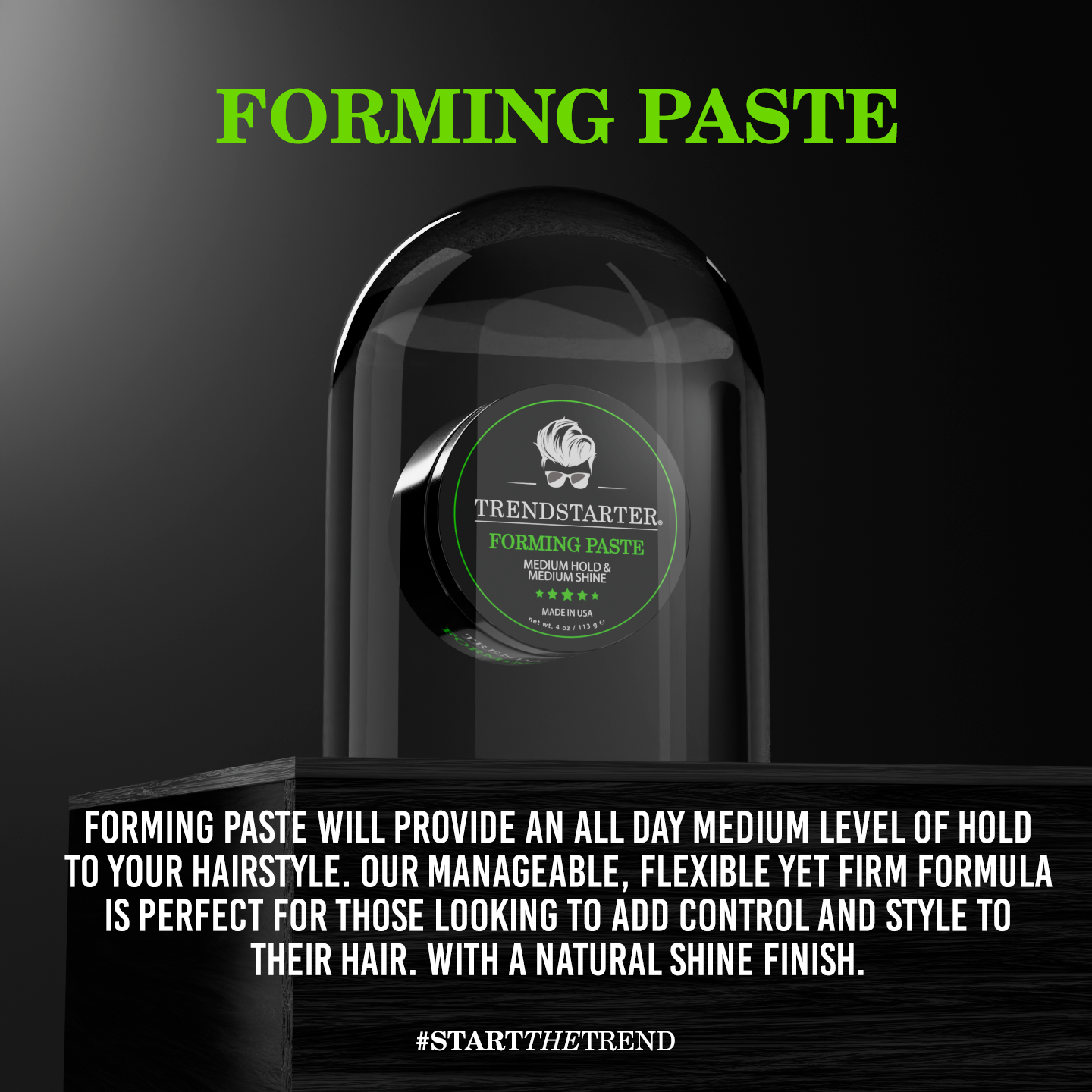 TRENDSTARTER - FORMING PASTE - Medium Hold - Medium Shine (4oz)