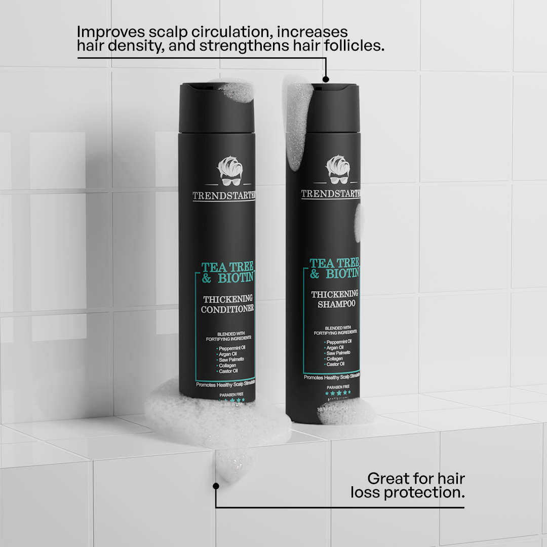TRENDSTARTER TEA TREE & BIOTIN THICKENING SHAMPOO & CONDITIONER DUO