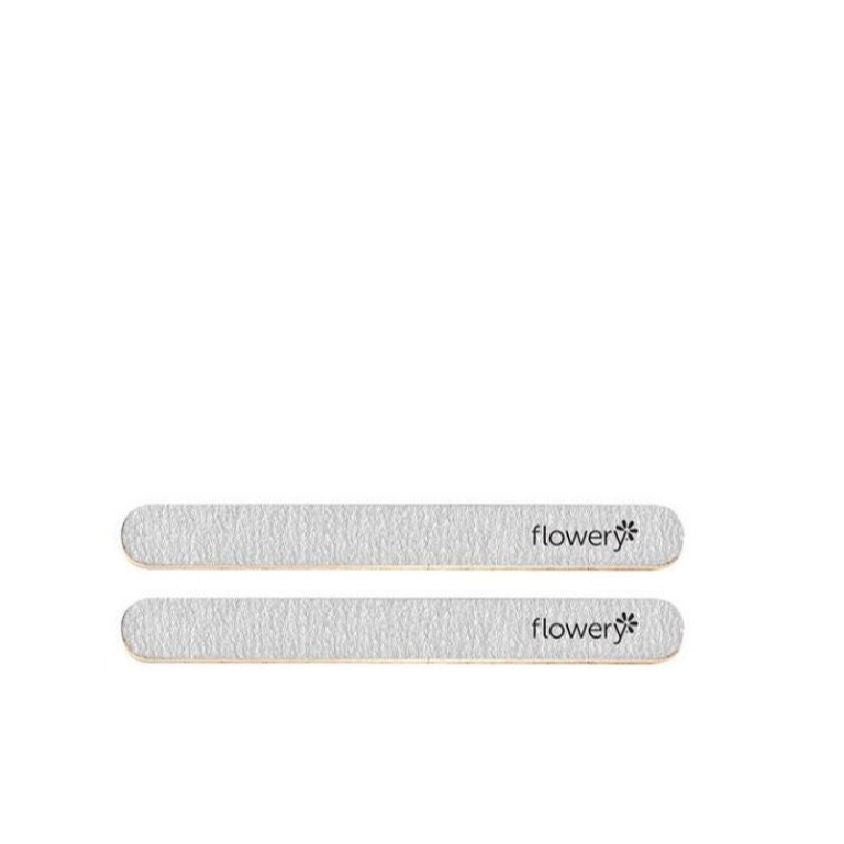 Flowery Silver Streak Board Nail File